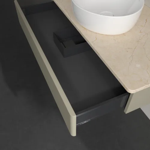 Picture of VILLEROY BOCH Antao Vanity unit, 1 pull-out compartment, 1000 x 190 x 500 mm, Front without structure, Stone Grey Matt Lacquer / Botticino #K09013HK