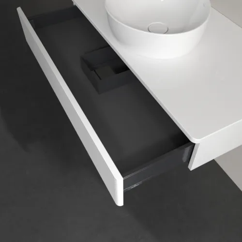 Bild von VILLEROY BOCH Antao Waschbeckenunterschrank, 1 Auszug, 1000 x 190 x 500 mm, Front mit Struktur, Glossy White Lacquer / Glossy White Lacquer #K09110GF