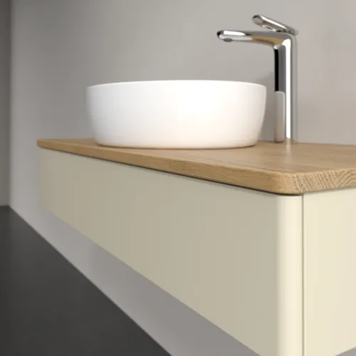 Bild von VILLEROY BOCH Antao Waschbeckenunterschrank, 1 Auszug, 1000 x 190 x 500 mm, Front ohne Struktur, Silk Grey Matt Lacquer / Honey Oak #K09051HJ