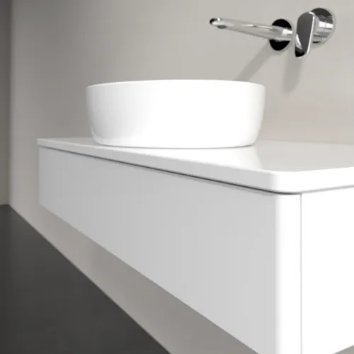 Bild von VILLEROY BOCH Antao Waschbeckenunterschrank, 1 Auszug, 1000 x 190 x 500 mm, Front ohne Struktur, Glossy White Lacquer / Glossy White Lacquer #K09050GF