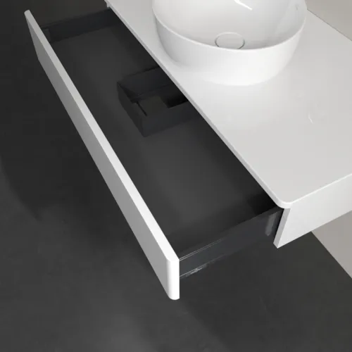 Bild von VILLEROY BOCH Antao Waschbeckenunterschrank, 1 Auszug, 1000 x 190 x 500 mm, Front ohne Struktur, Glossy White Lacquer / Glossy White Lacquer #K09050GF