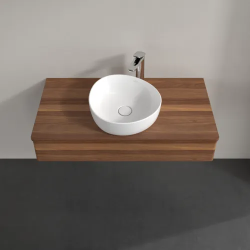 Bild von VILLEROY BOCH Antao Waschbeckenunterschrank, 1 Auszug, 1000 x 190 x 500 mm, Front ohne Struktur, Warm Walnut / Warm Walnut #K09052HM