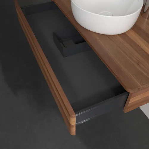 Bild von VILLEROY BOCH Antao Waschbeckenunterschrank, 1 Auszug, 1000 x 190 x 500 mm, Front ohne Struktur, Warm Walnut / Warm Walnut #K09052HM