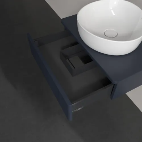 Bild von VILLEROY BOCH Antao Waschbeckenunterschrank, 1 Auszug, 600 x 190 x 500 mm, Front mit Struktur, Midnight Blue Matt Lacquer / Midnight Blue Matt Lacquer #K07110HG