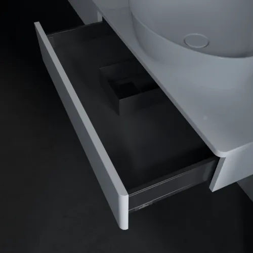 Bild von VILLEROY BOCH Antao Waschbeckenunterschrank, 2 Auszüge, 1600 x 190 x 500 mm, Front ohne Struktur, Glossy White Lacquer / Glossy White Lacquer #K17050GF