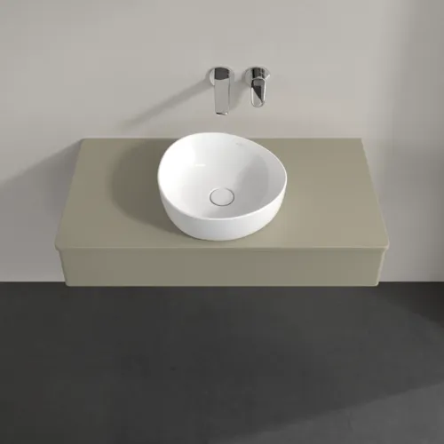 Bild von VILLEROY BOCH Antao Waschbeckenunterschrank, 1 Auszug, 1000 x 190 x 500 mm, Front ohne Struktur, Stone Grey Matt Lacquer / Stone Grey Matt Lacquer #K09010HK