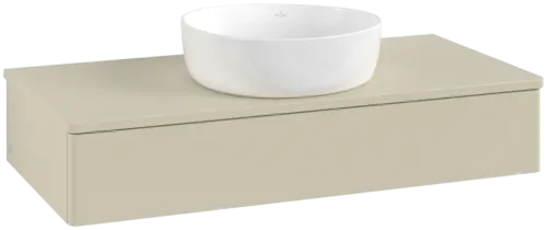 Obrázek VILLEROY BOCH Toaletní skříňka Antao, 1 zásuvka, 1000 x 190 x 500 mm, přední strana bez konstrukce, Silk Grey Matt Lacquer / Silk Grey Matt Lacquer #K09010HJ