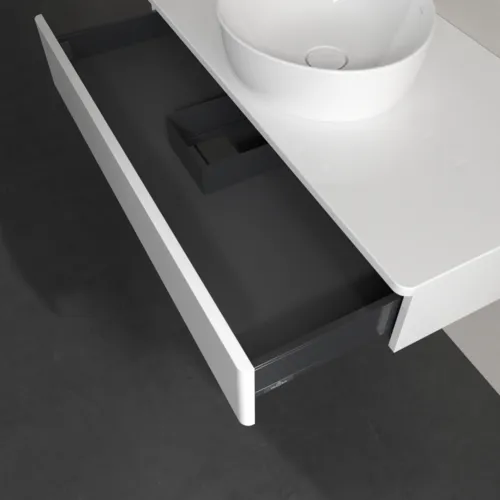 Bild von VILLEROY BOCH Antao Waschbeckenunterschrank, 1 Auszug, 1000 x 190 x 500 mm, Front ohne Struktur, Glossy White Lacquer / Glossy White Lacquer #K09010GF