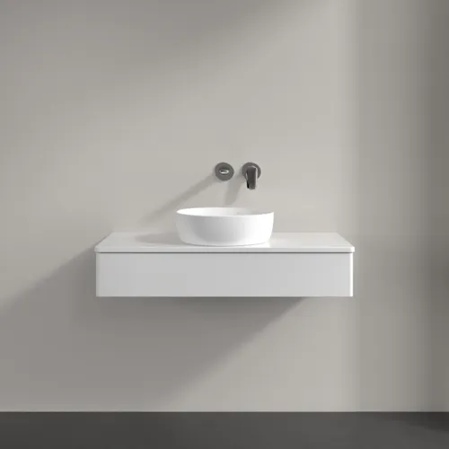 Bild von VILLEROY BOCH Antao Waschbeckenunterschrank, 1 Auszug, 1000 x 190 x 500 mm, Front ohne Struktur, Glossy White Lacquer / Glossy White Lacquer #K09010GF