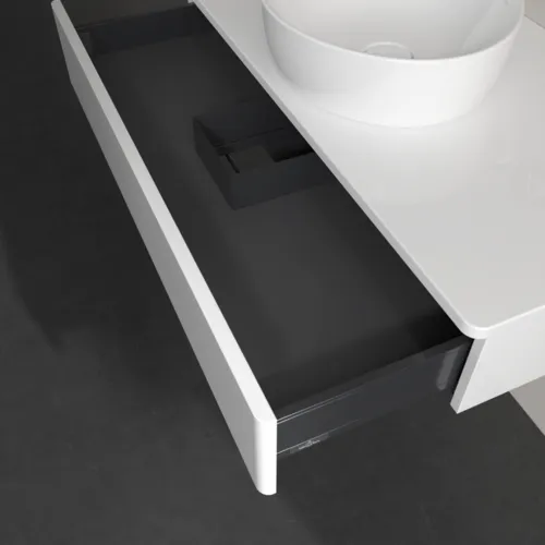 Bild von VILLEROY BOCH Antao Waschbeckenunterschrank, 1 Auszug, 1000 x 190 x 500 mm, Front ohne Struktur, Glossy White Lacquer / Glossy White Lacquer #K09010GF