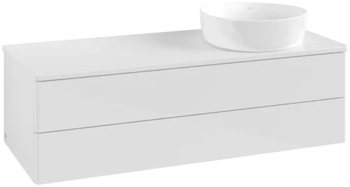 Bild von VILLEROY BOCH Antao Waschbeckenunterschrank, 2 Auszüge, 1200 x 360 x 500 mm, Front ohne Struktur, Glossy White Lacquer / Glossy White Lacquer #K23010GF