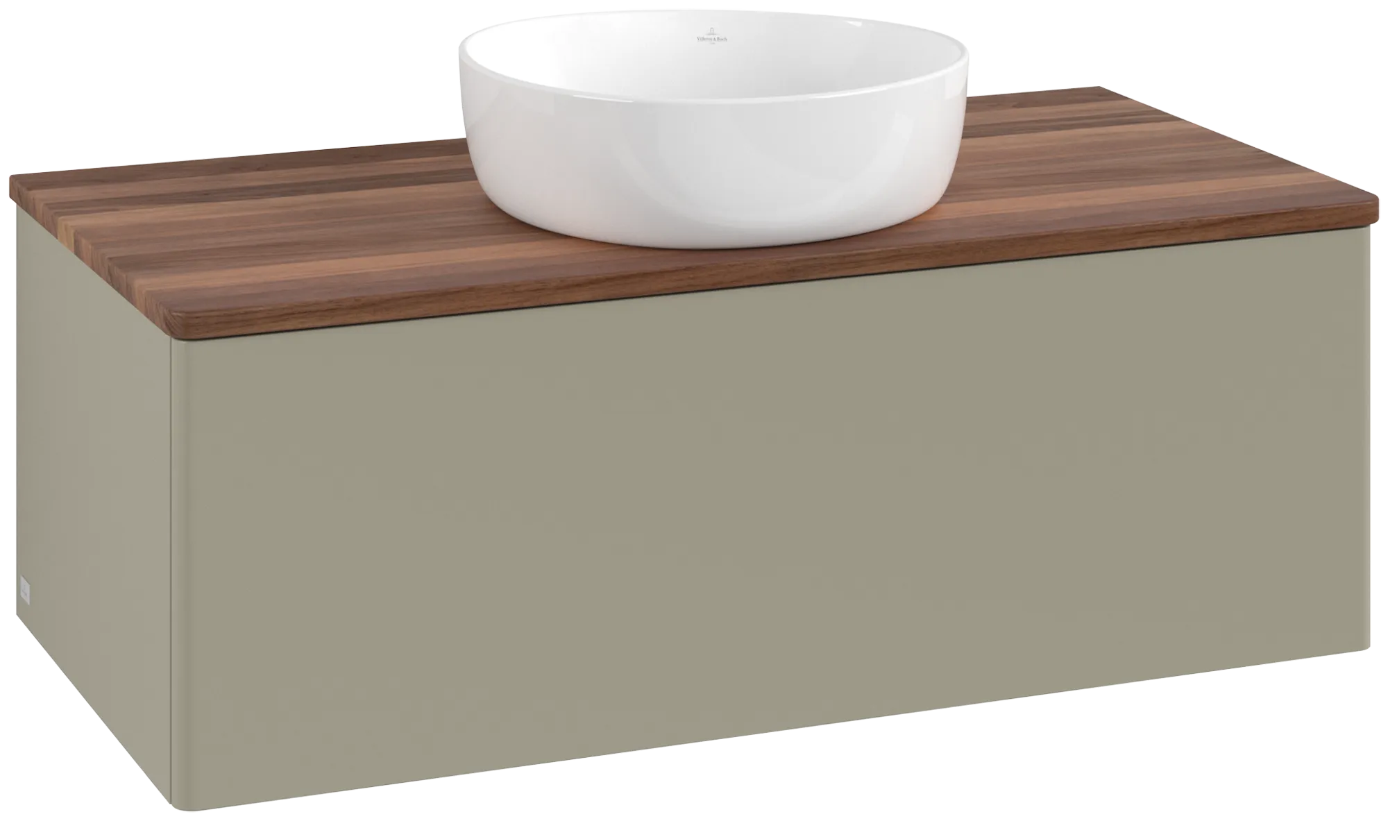 Obrázek VILLEROY BOCH Antao Vanity unit, 1 pull-out compartment, 1000 x 360 x 500 mm, Front without structure, Stone Grey Matt Lacquer / Warm Walnut #K31012HK