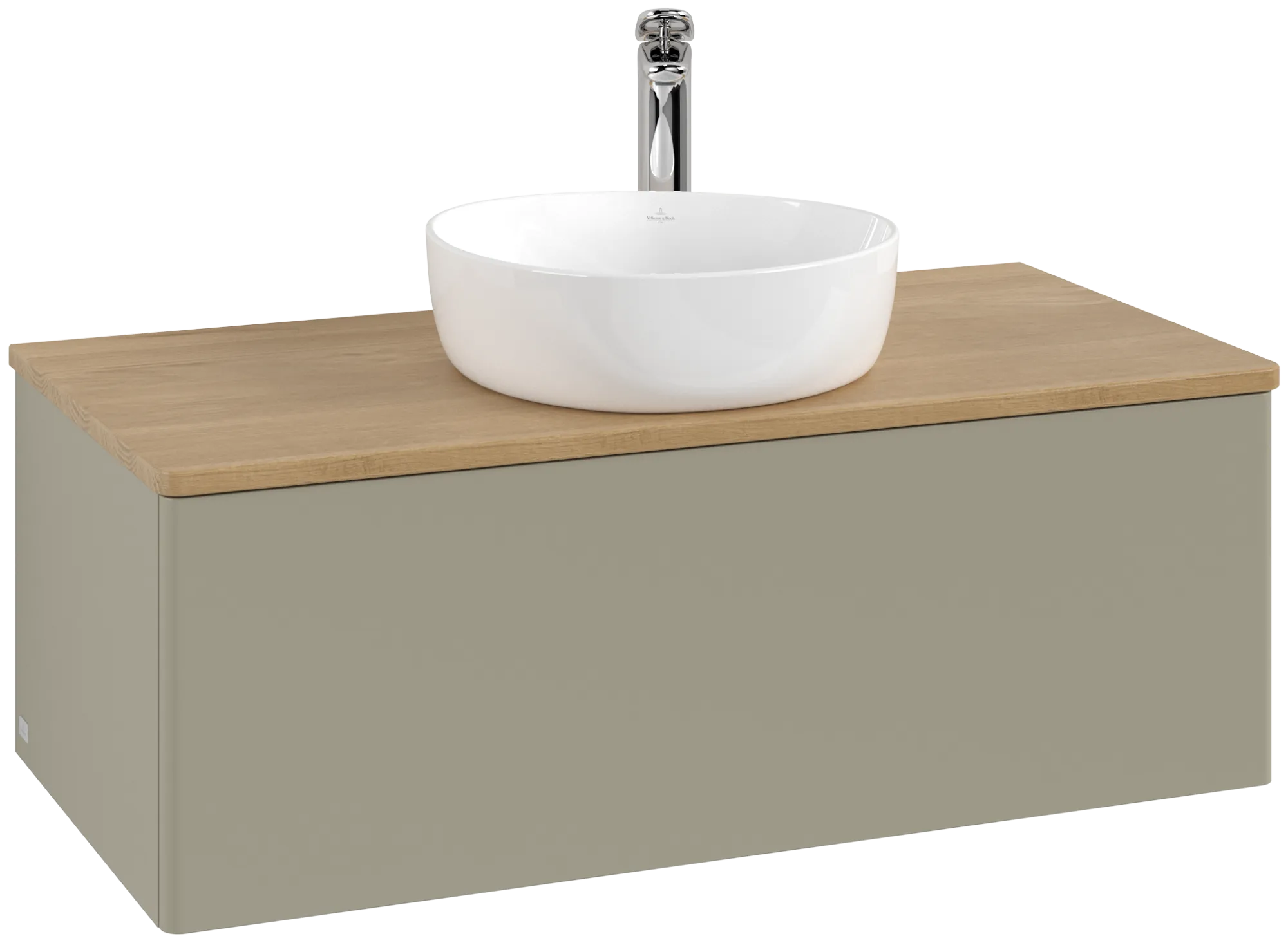 Obrázek VILLEROY BOCH Antao Vanity unit, 1 pull-out compartment, 1000 x 360 x 500 mm, Front without structure, Stone Grey Matt Lacquer / Honey Oak #K31051HK