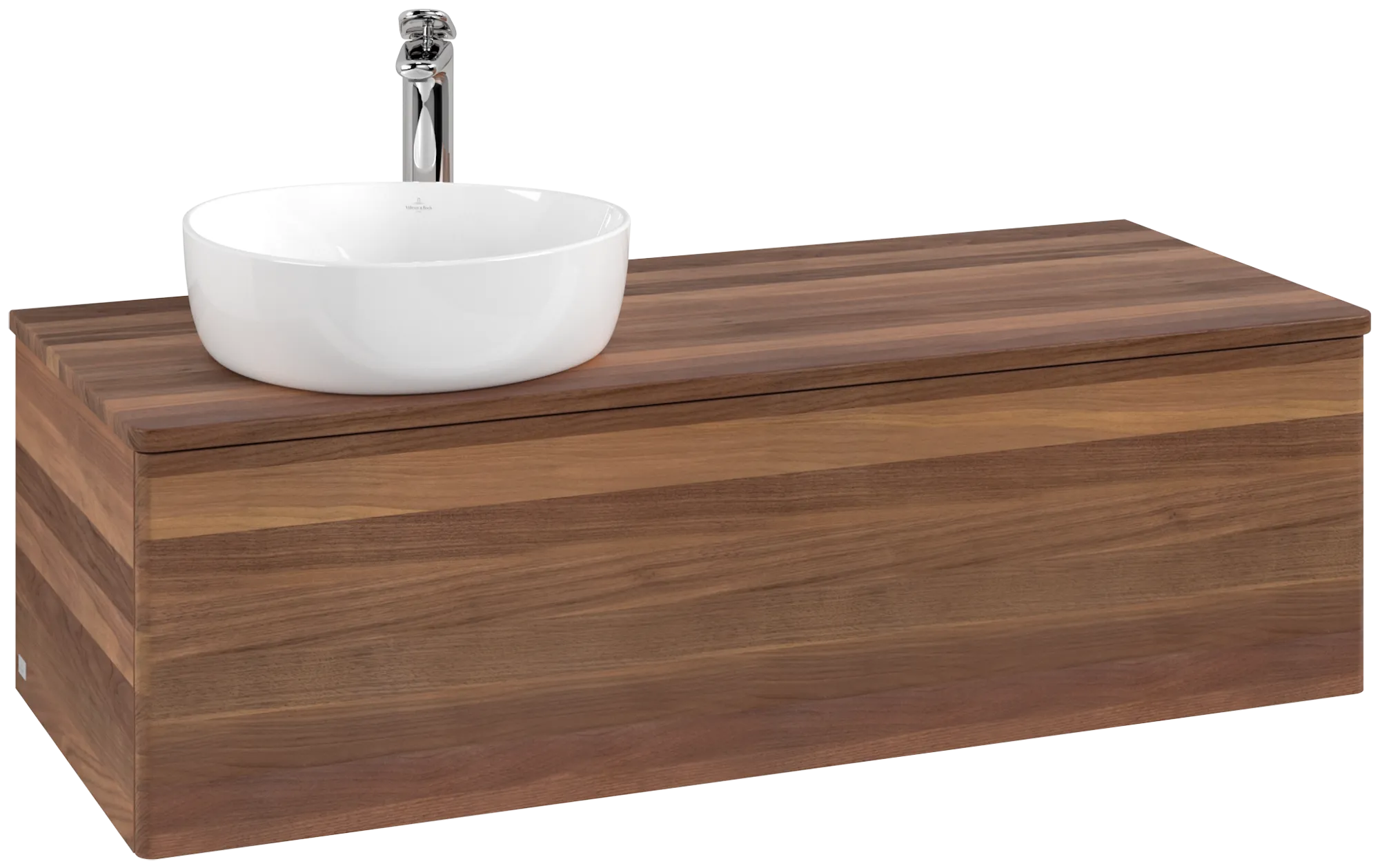 Зображення з  VILLEROY BOCH Antao Vanity unit, 1 pull-out compartment, 1200 x 360 x 500 mm, Front without structure, Warm Walnut / Warm Walnut #K33052HM