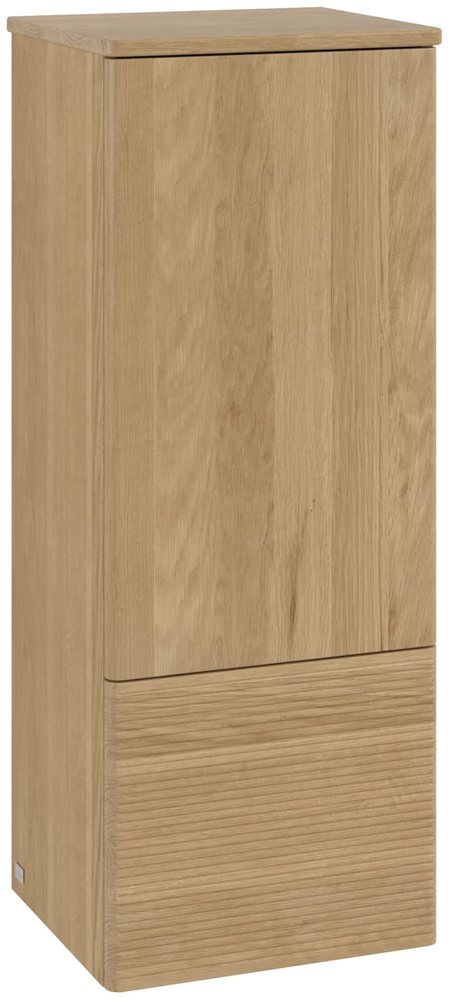Picture of VILLEROY BOCH Antao Medium-height cabinet, 1 door, 414 x 1039 x 356 mm, Front with grain texture, Honey Oak / Honey Oak #K44100HN