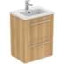 Bild von IDEAL STANDARD i.life S 50cm compact wall hung vanity unit with 2 drawers (separate handles required), natural oak T5291NX