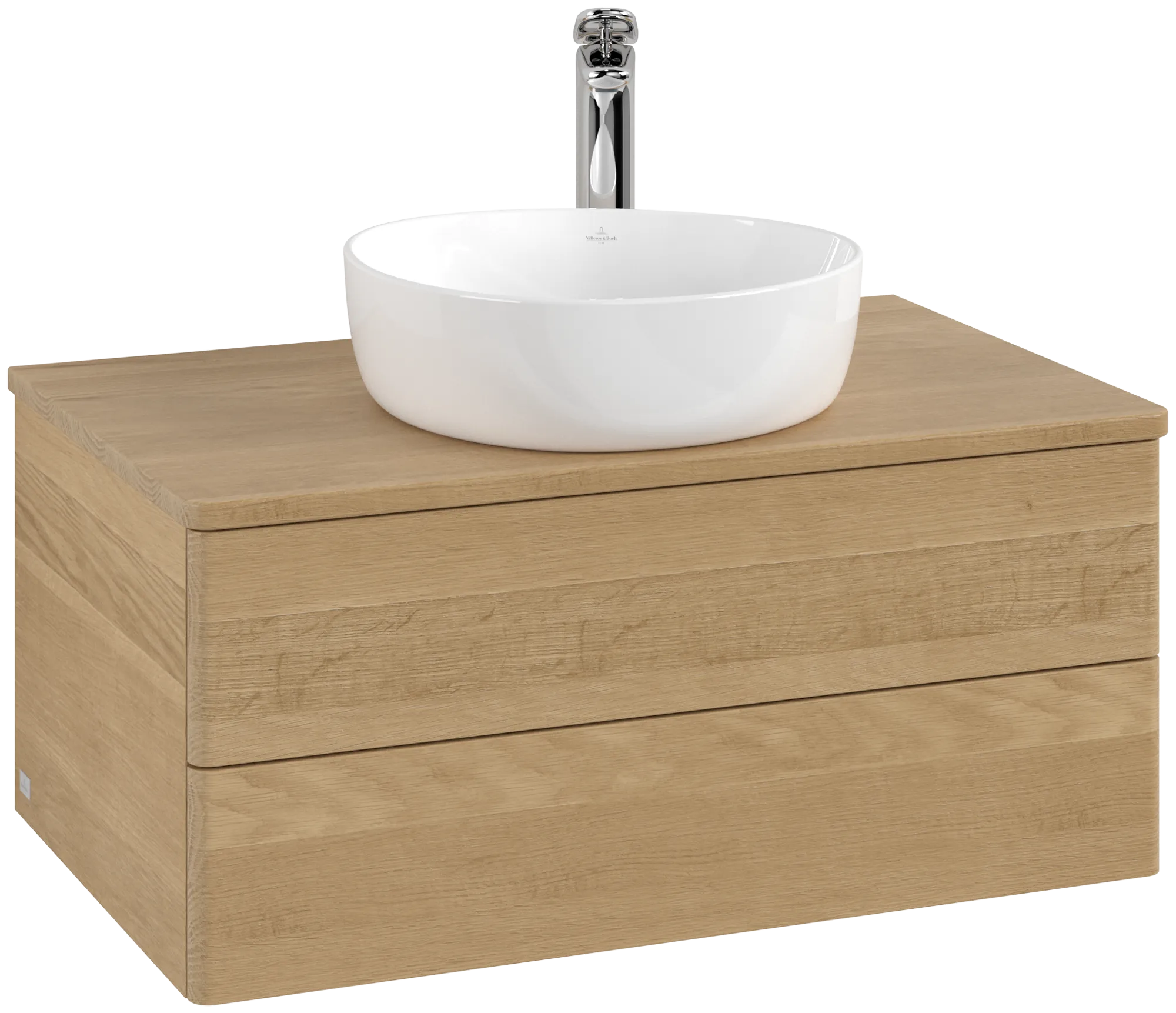 Obrázek VILLEROY BOCH Antao Vanity unit, with lighting, 2 pull-out compartments, 800 x 360 x 500 mm, Front without structure, Honey Oak / Honey Oak #L19051HN