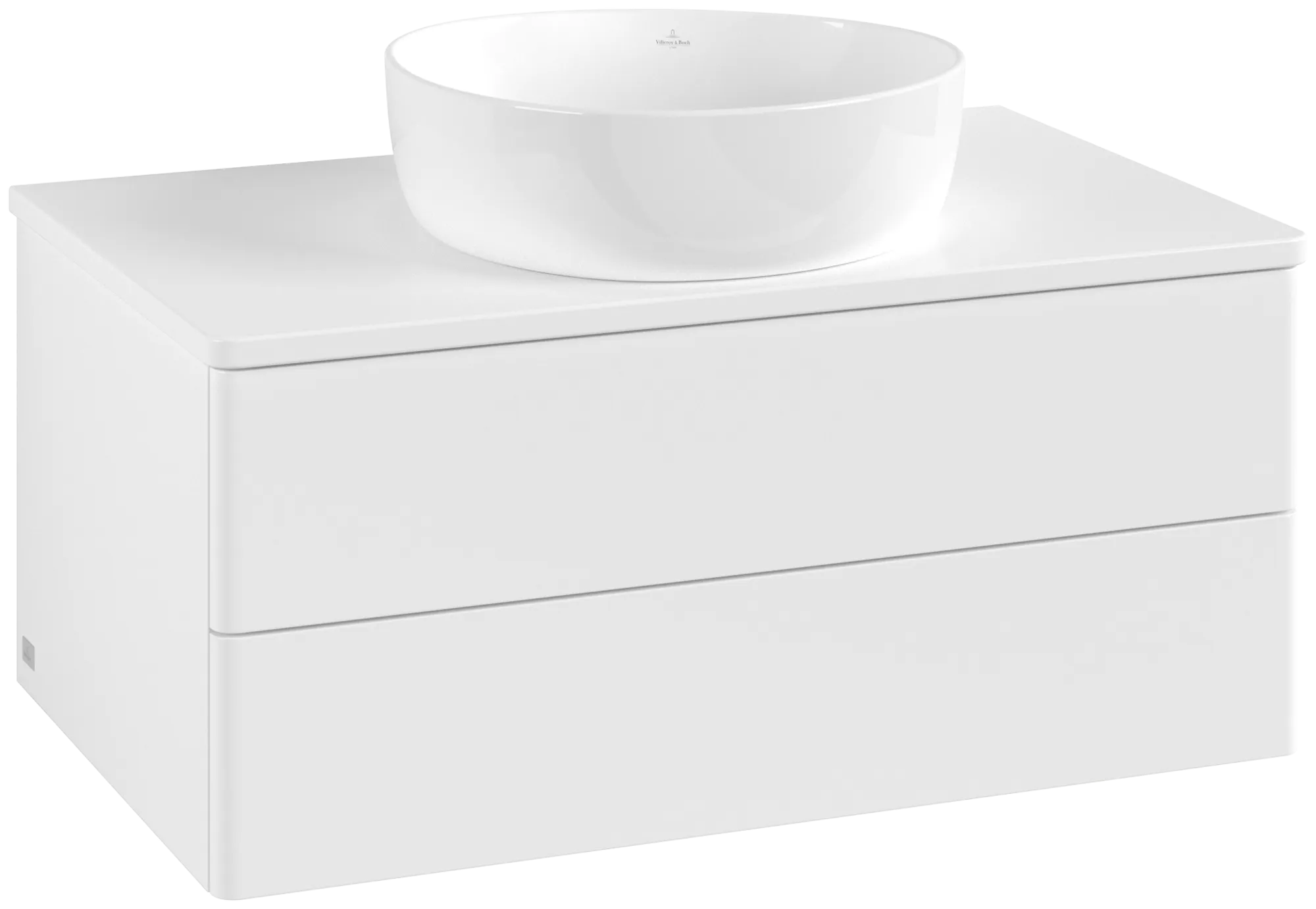 Obrázek VILLEROY BOCH Antao Vanity unit, with lighting, 2 pull-out compartments, 800 x 360 x 500 mm, Front without structure, White Matt Lacquer / White Matt Lacquer #L19050MT