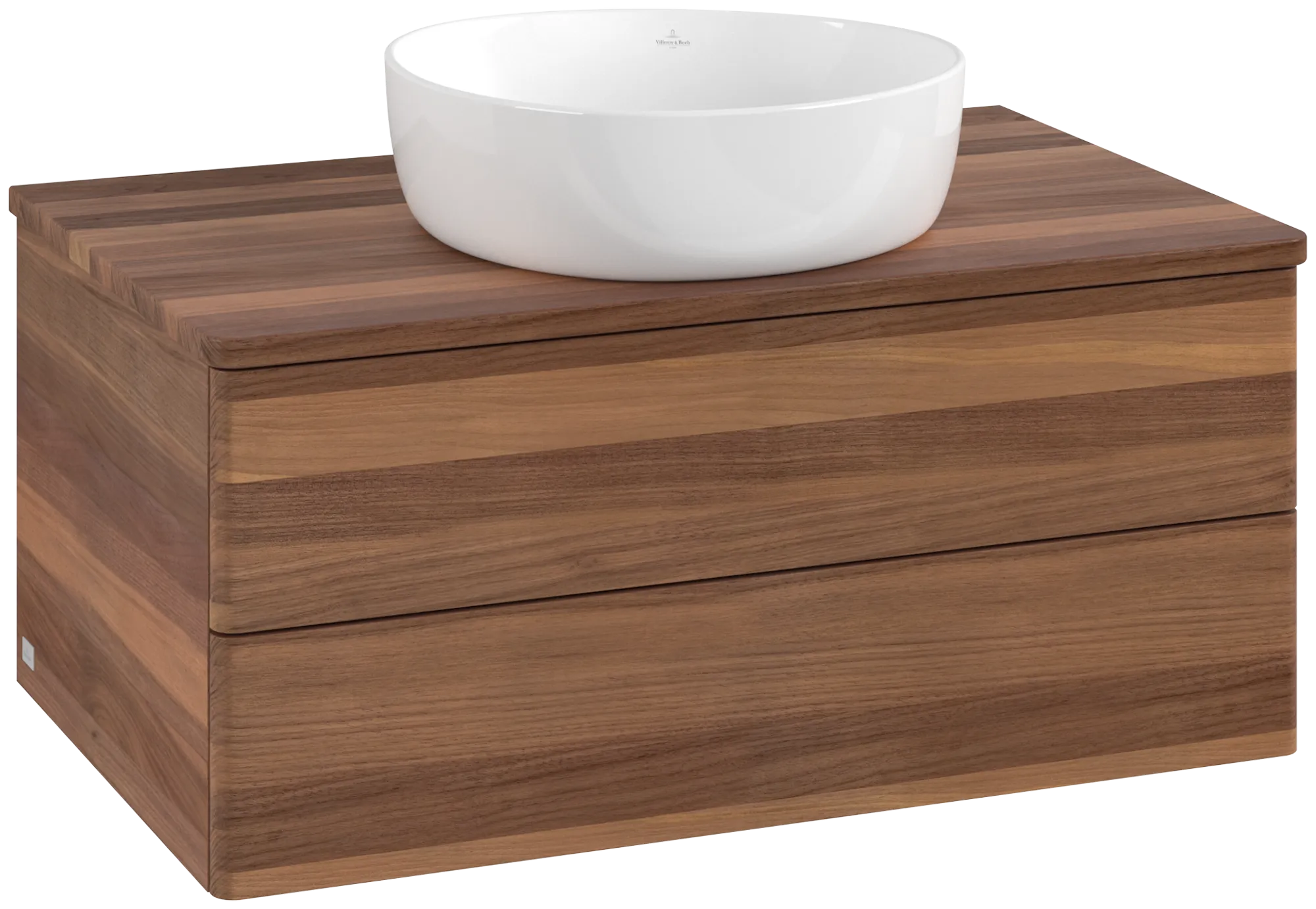 Obrázek VILLEROY BOCH Antao Vanity unit, with lighting, 2 pull-out compartments, 800 x 360 x 500 mm, Front without structure, Warm Walnut / Warm Walnut #L19012HM