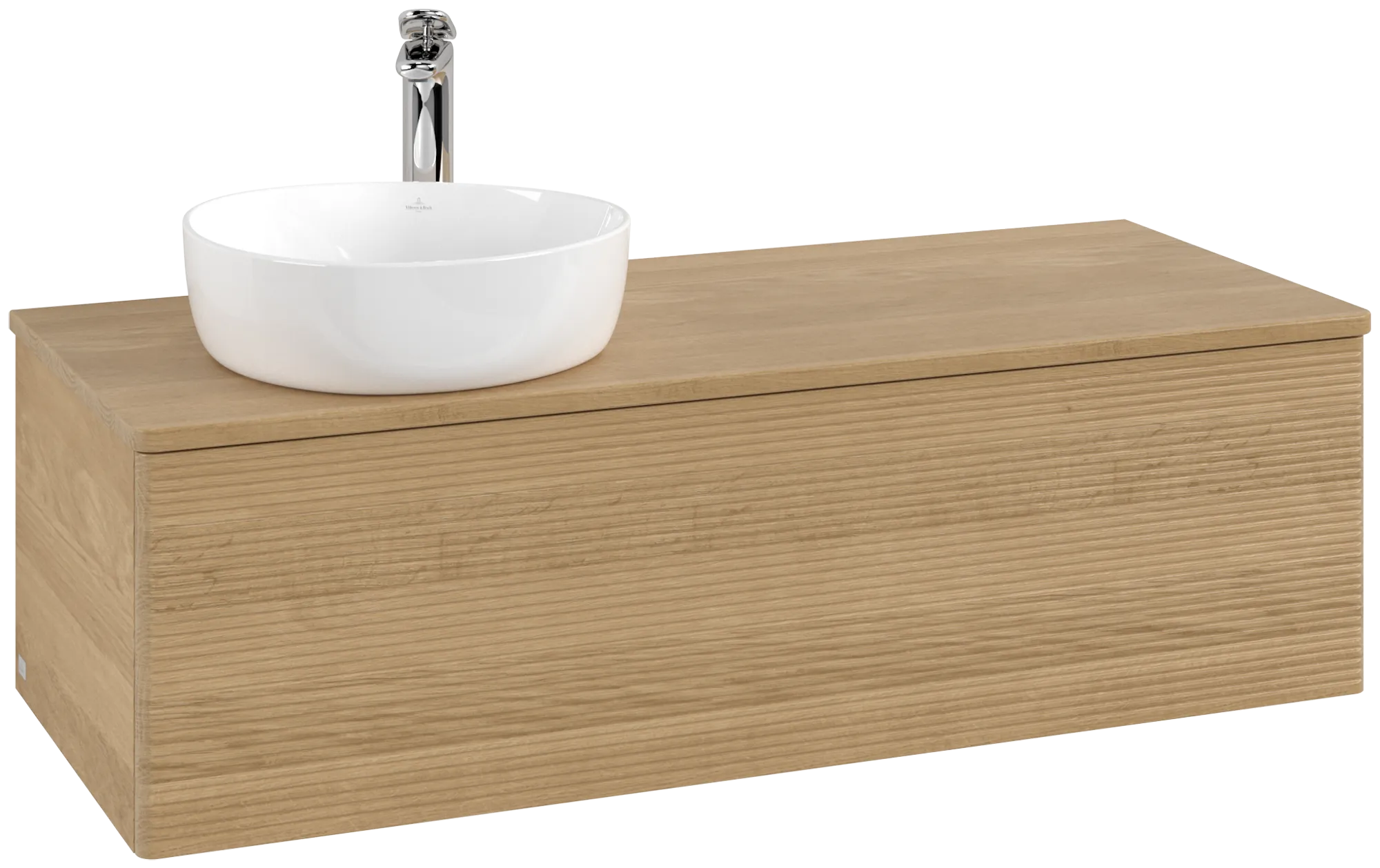 VILLEROY BOCH Antao Vanity unit, with lighting, 1 pull-out compartment, 1200 x 360 x 500 mm, Front with grain texture, Honey Oak / Honey Oak #L33151HN resmi