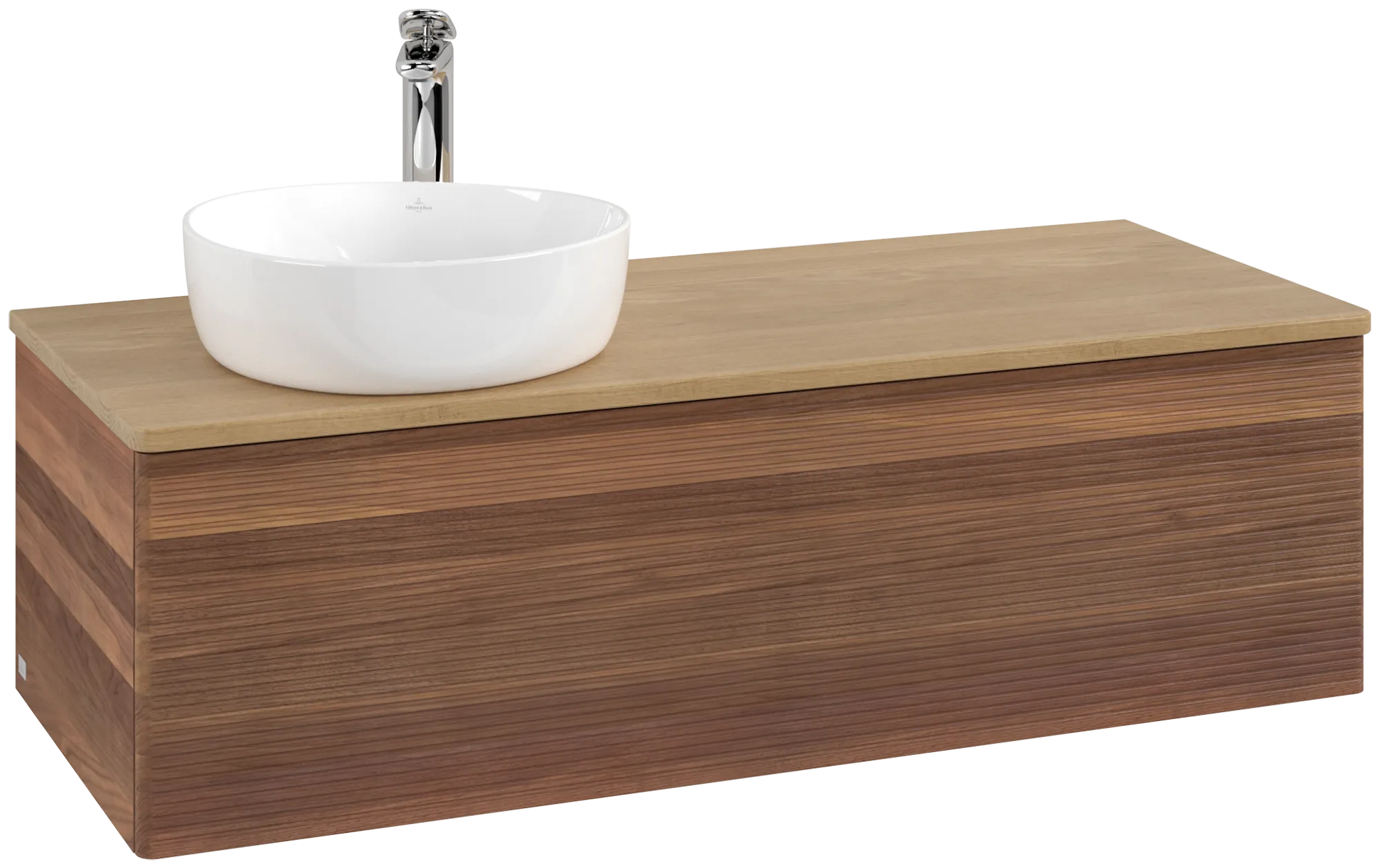 VILLEROY BOCH Antao Vanity unit, with lighting, 1 pull-out compartment, 1200 x 360 x 500 mm, Front with grain texture, Warm Walnut / Honey Oak #L33151HM resmi