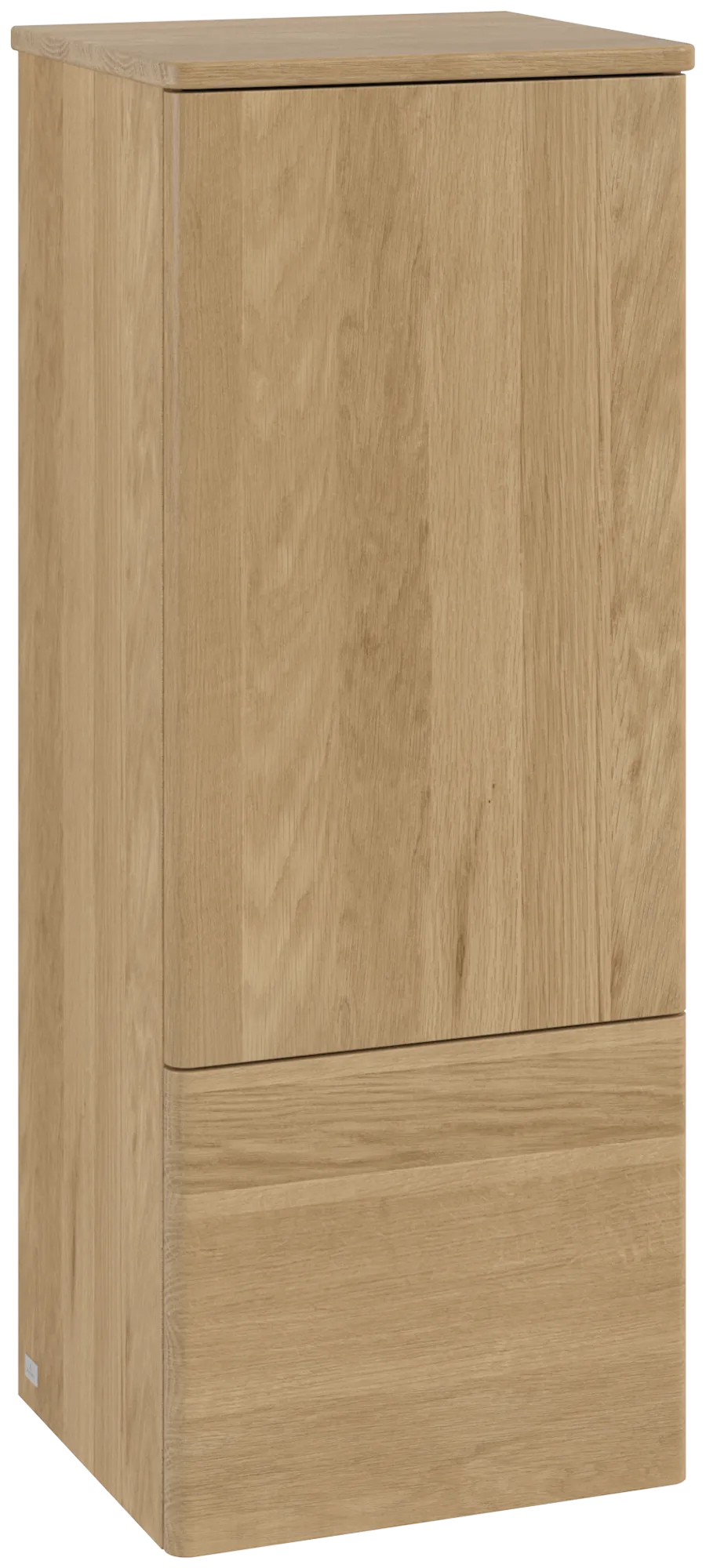 εικόνα του VILLEROY BOCH Antao Medium-height cabinet, with lighting, 1 door, 414 x 1039 x 356 mm, Front without structure, Honey Oak / Honey Oak #L44000HN