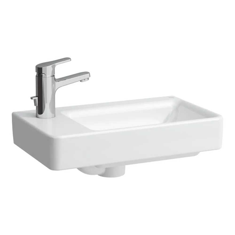 LAUFEN PRO S Handwaschbecken, Armaturenbank links 480 x 280 x 85 mm #H815955A001041 - A00 - Weiẞ LCC Active (LAUFEN Clean Coat Active)