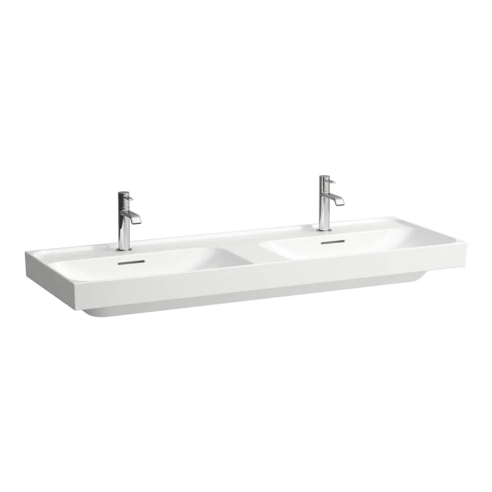 LAUFEN MEDA Doppelwaschtisch 1300 x 460 x 80 mm #H8141127571041 - 757 - Weiß matt