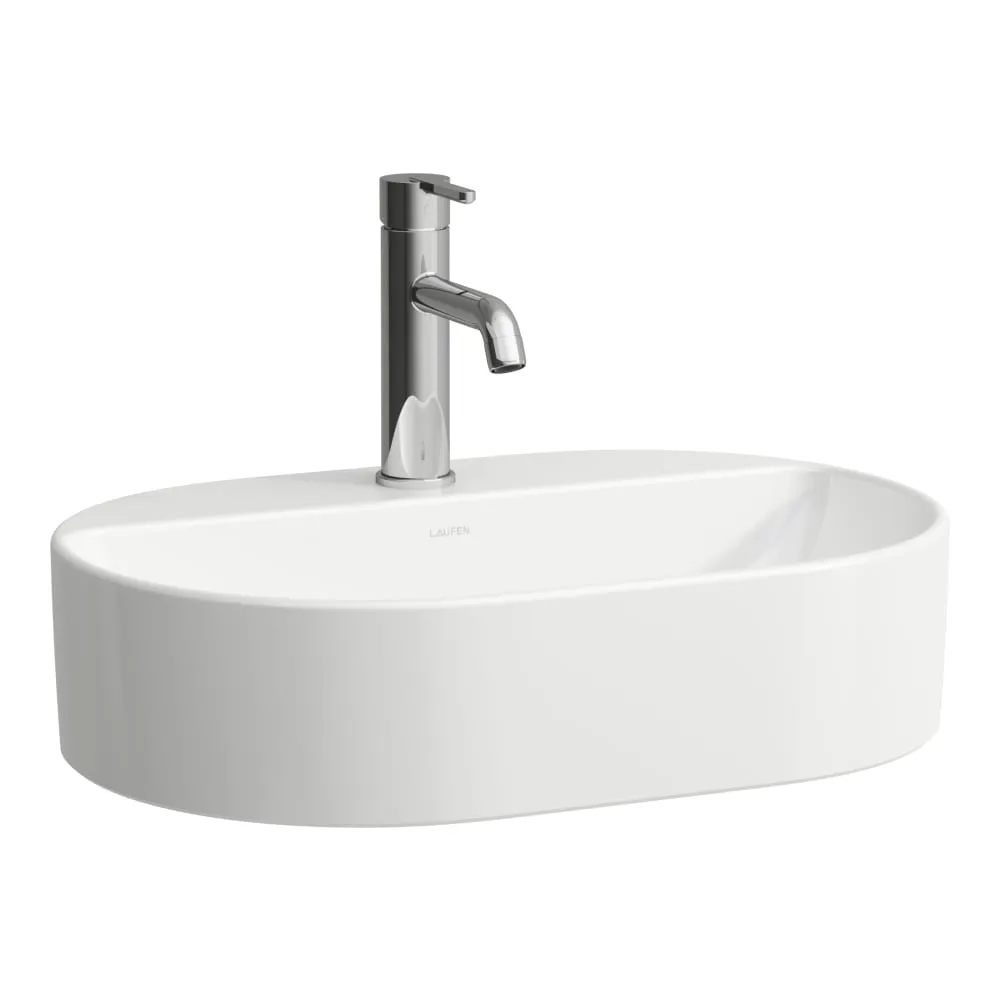 LAUFEN SAVOY Washbasin bowl, oval 550 x 380 x 156 mm #H8129457571111 - 757 - White matt resmi