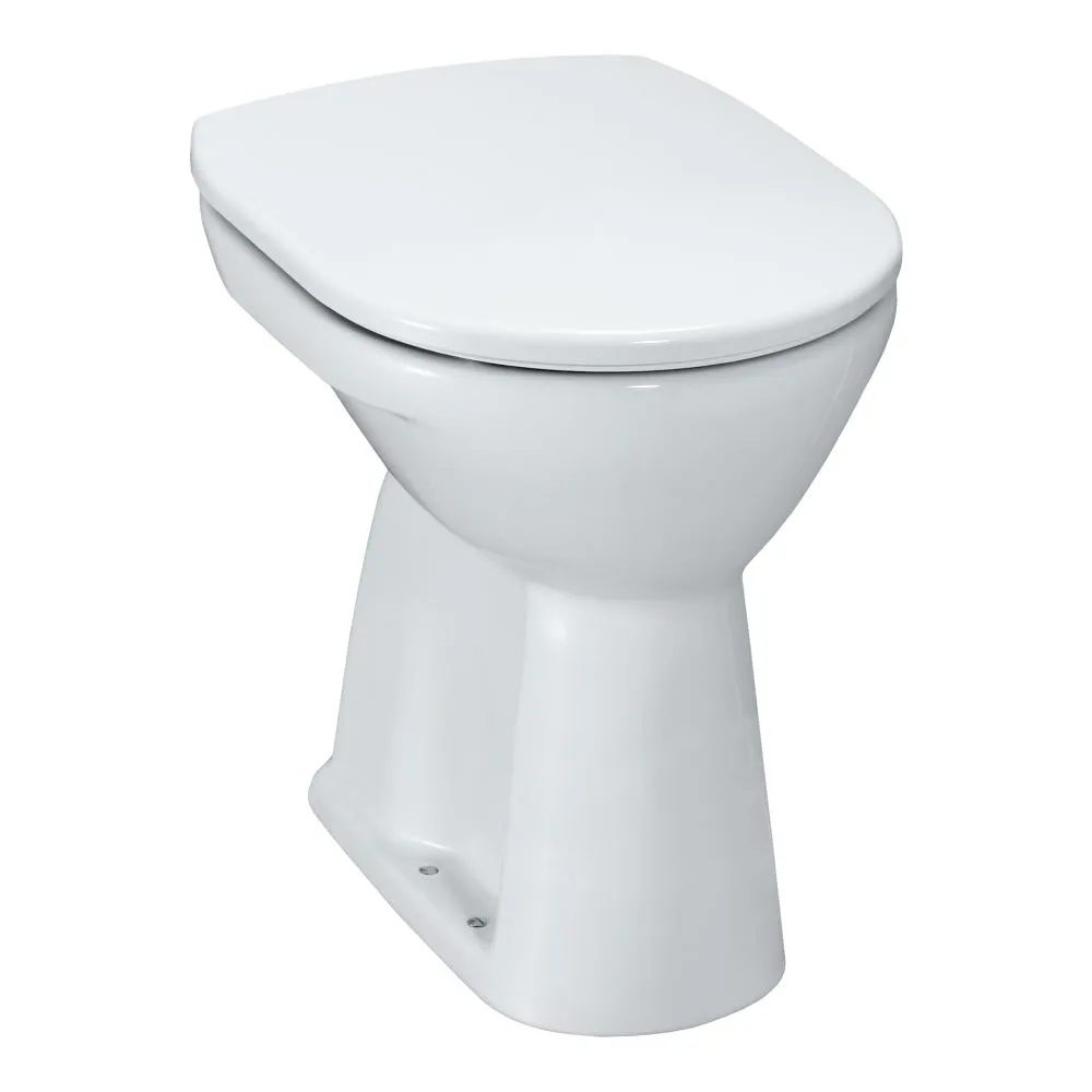 LAUFEN PRO Stand-WC 'comfort', Flachspüler, mit Spülrand, Abgang senkrecht, Sitzhöhe (inkl. Sitzring) 48 cm 470 x 360 x 450 mm #H8259574000001 - 400 - Weiẞ LCC (LAUFEN Clean Coat)