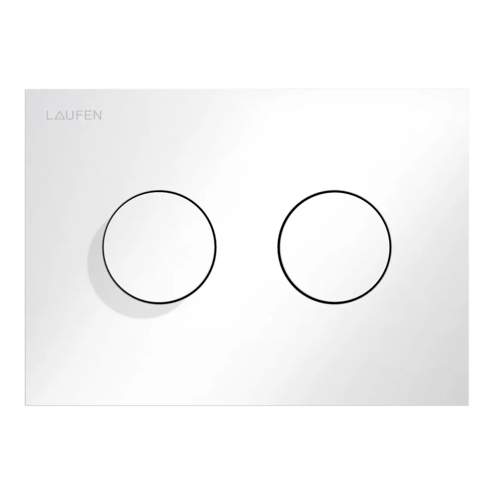 Picture of LAUFEN INEO flush plate INEO GROOVE 203 x 18 x 145 mm #H9001171230001 - 123 - Black with chrome buttons