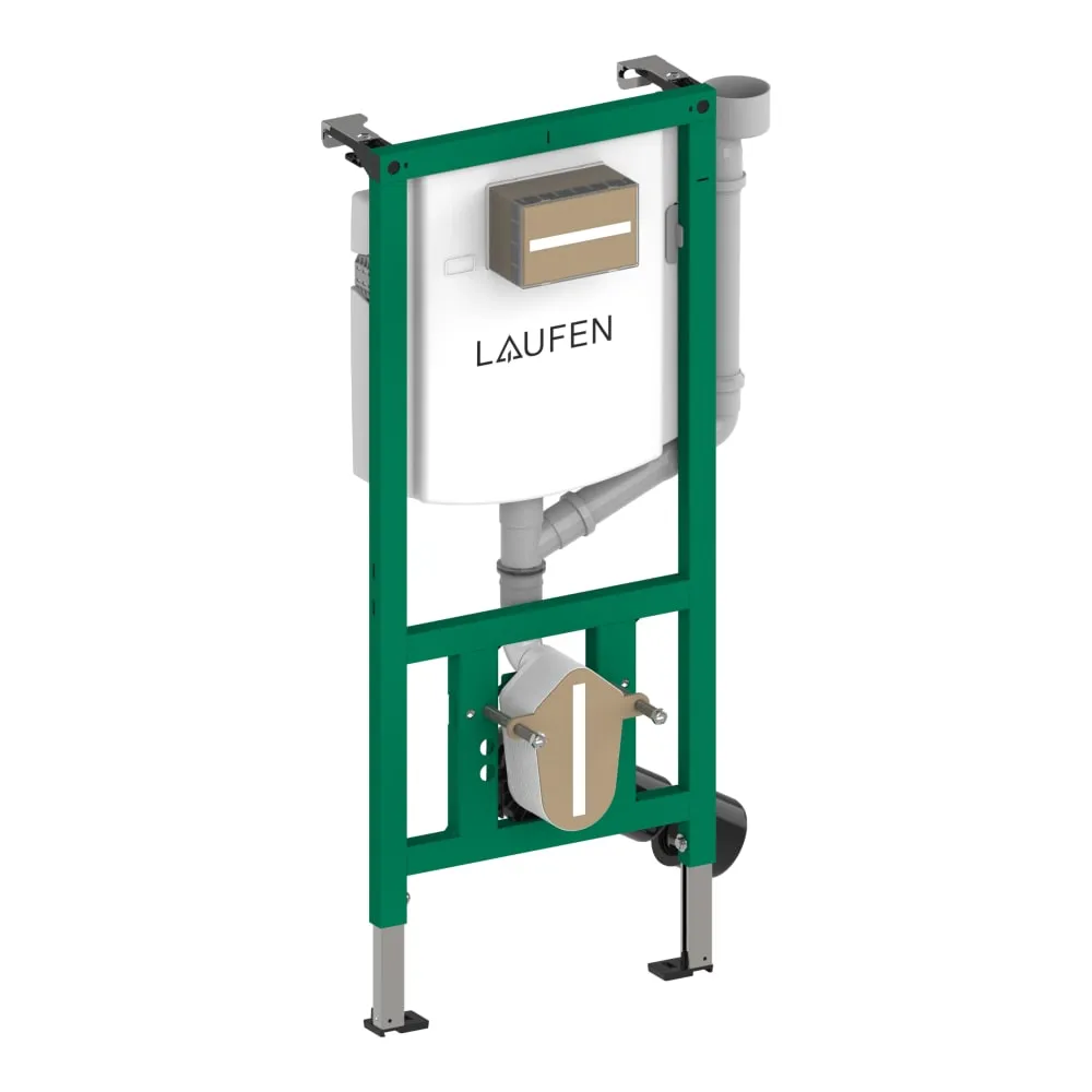 Picture of LAUFEN INEO INEOLINK installation element with cistern for wall-hung WC, with odour extraction connection to the building exhaust air installation 500 x 135 x 1120 mm #H9201180000001