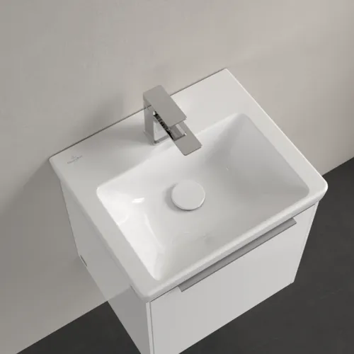 Bild von VILLEROY BOCH Subway 3.0 Handwaschbecken, 450 x 370 x 145 mm, Weiß Alpin CeramicPlus, ohne Überlauf #4370FLR1