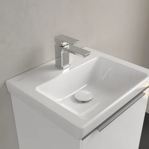 Bild von VILLEROY BOCH Subway 3.0 Handwaschbecken, 450 x 370 x 145 mm, Weiß Alpin CeramicPlus, ohne Überlauf #4370FLR1