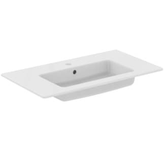 IDEAL STANDARD Eurovit+ 80cm 1 taphole vanity furniture washbasin with overflow #E066901 - White resmi