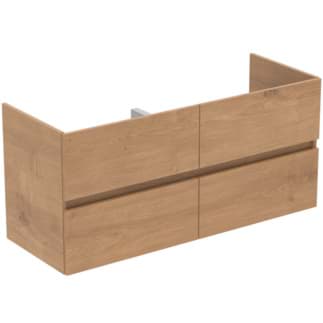 Picture of IDEAL STANDARD Eurovit+ 120cm wall mounted vanity unit with 4 drawers, natural oak #R0267Y8 - Natural oak