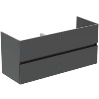 Picture of IDEAL STANDARD Eurovit+ 120cm wall mounted vanity unit with 4 drawers, mid grey #R0267TI - Mid Grey