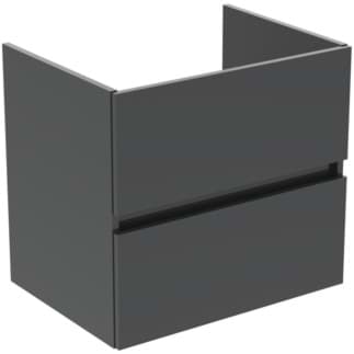 Picture of IDEAL STANDARD Eurovit+ 60cm wall mounted vanity unit with 2 drawers, mid grey #R0259TI - Mid Grey