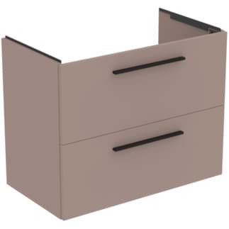 Picture of IDEAL STANDARD i.life A 80cm wall hung vanity unit with 2 drawers (separate handles required), greige matt #T5256NH - Matt Griege