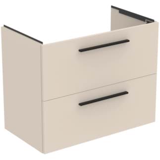 Picture of IDEAL STANDARD i.life A 80cm wall hung vanity unit with 2 drawers (separate handles required), sand beige matt #T5256NF - Matt Sandy Beige