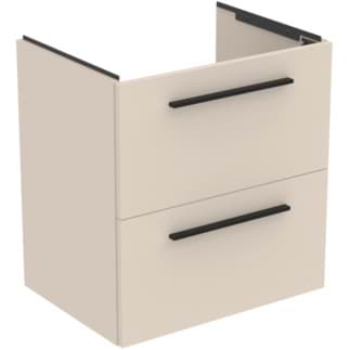 Picture of IDEAL STANDARD i.life A 60cm wall hung vanity unit with 2 drawers (separate handles required), sand beige matt #T5255NF - Matt Sandy Beige