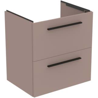 Picture of IDEAL STANDARD i.life A 60cm wall hung vanity unit with 2 drawers (separate handles required), greige matt #T5255NH - Matt Griege