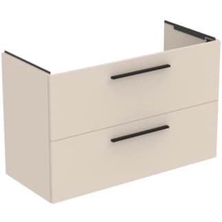 Picture of IDEAL STANDARD i.life A 100cm wall hung vanity unit with 2 drawers (separate handles required), sand beige matt #T5257NF - Matt Sandy Beige