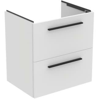 Picture of IDEAL STANDARD i.life A 60cm wall hung vanity unit with 2 drawers (separate handles required), matt white #T5255DU