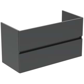 εικόνα του IDEAL STANDARD Eurovit+ 100cm wall mounted vanity unit with 2 drawers, mid grey #R0265TI - Mid Grey