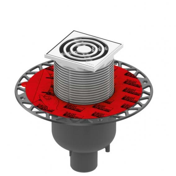 Picture of TECE TECEdrainpoint S 130 drain set vertical with Seal System universal flange 3601300