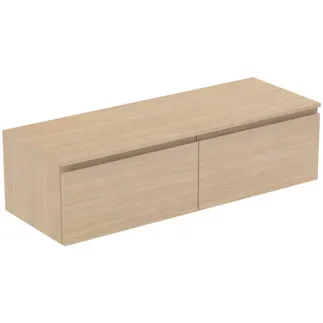 Bild von IDEAL STANDARD Finesse Waschtischunterschrank 1402x505mm, mit 2 Softclose Auszügen, mit Waschtischplatte #E3432US