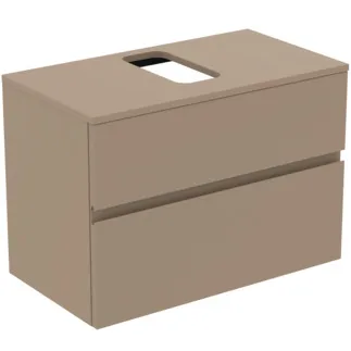 Bild von IDEAL STANDARD Finesse Waschtischunterschrank 802x440mm, mit 2 Softclose Auszügen, mit Waschtischplatte #E3477UP