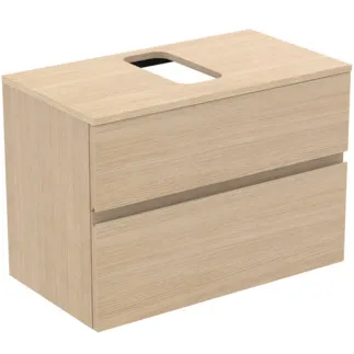 Bild von IDEAL STANDARD Finesse Waschtischunterschrank 802x440mm, mit 2 Softclose Auszügen, mit Waschtischplatte #E3477US