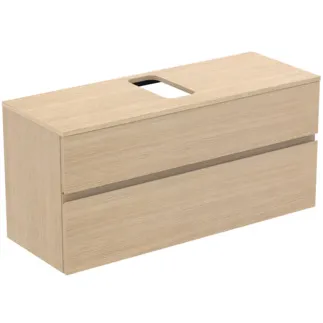 Bild von IDEAL STANDARD Finesse Waschtischunterschrank 1202x440mm, mit 2 Softclose Auszügen, mit Waschtischplatte #E3479US